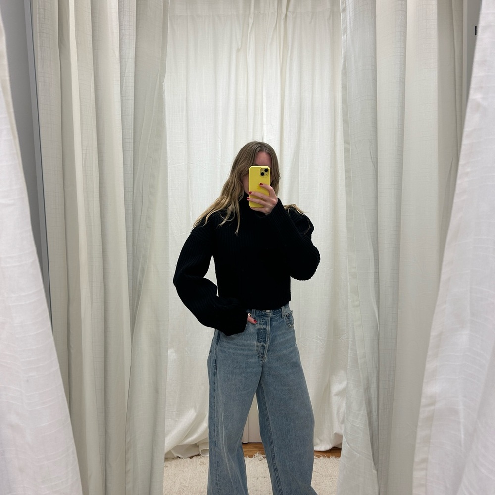 Acne Studios Cropped Turtleneck Sweater